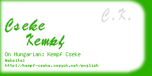 cseke kempf business card